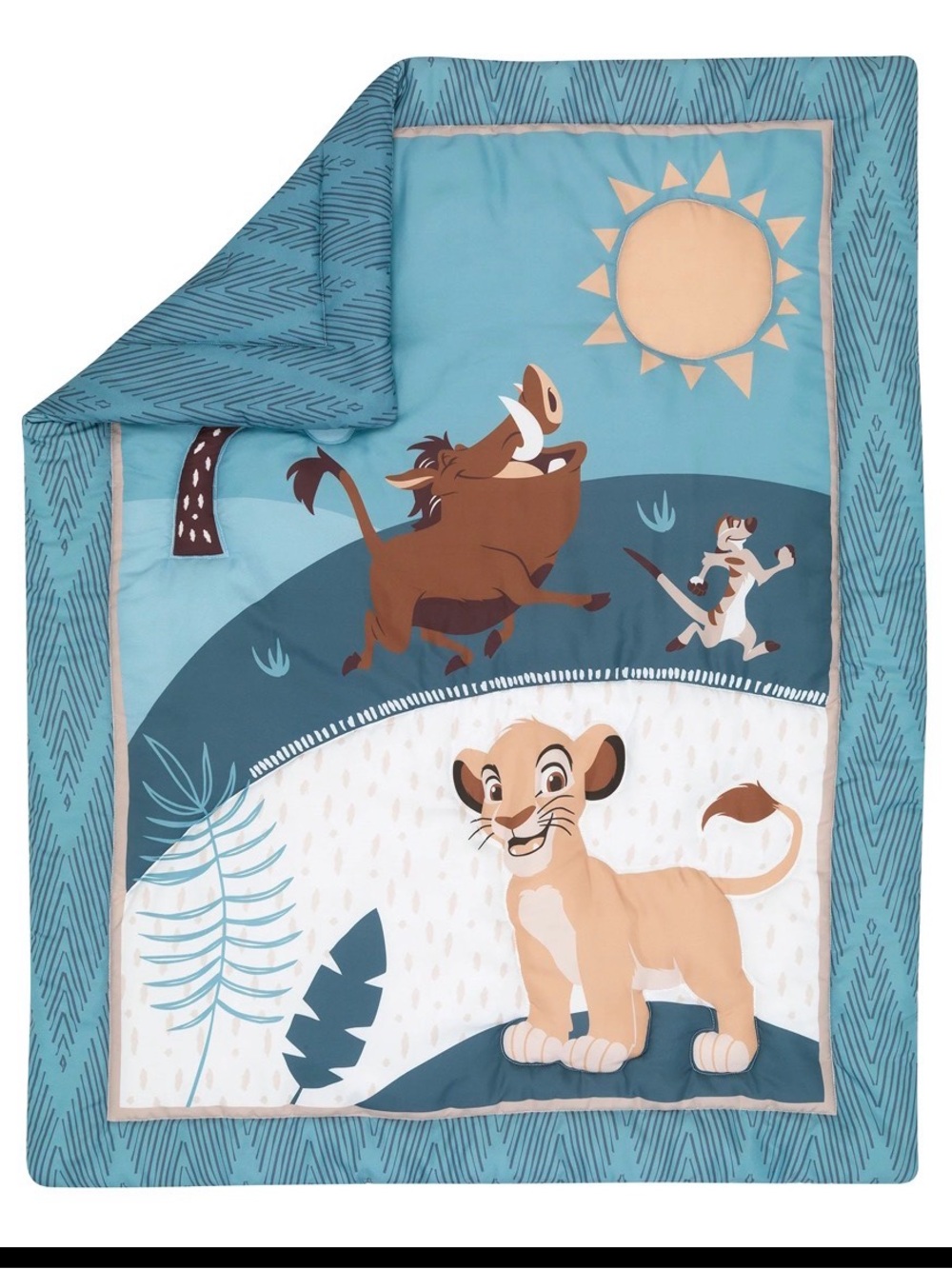 Lion King Safari Baby Bedding Crin Comforter- Blue